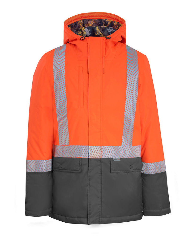 Harvey Parka in Fluoro Orange & Charcoal | 47508