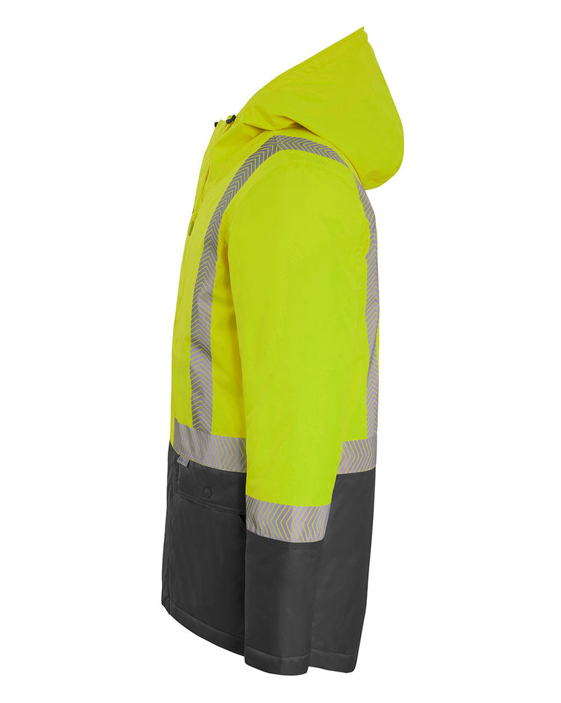 Harvey Parka in Fluoro Yellow & Charcoal | 47509
