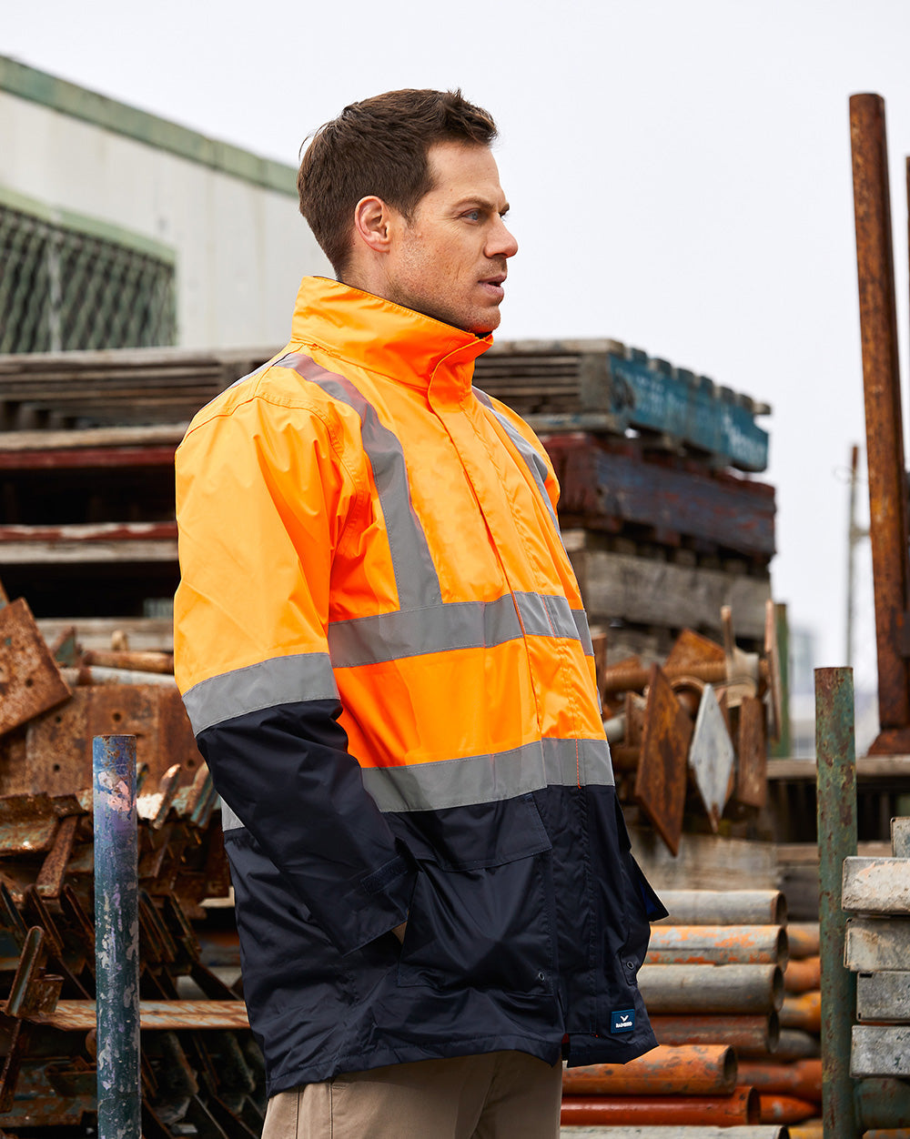 Healy 4-in-1 Jacket & Vest in Fluoro Orange & Navy | 47145