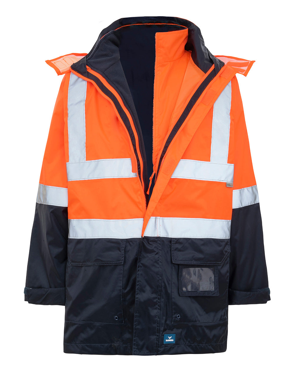 Healy 4-in-1 Jacket & Vest in Fluoro Orange & Navy | 47145