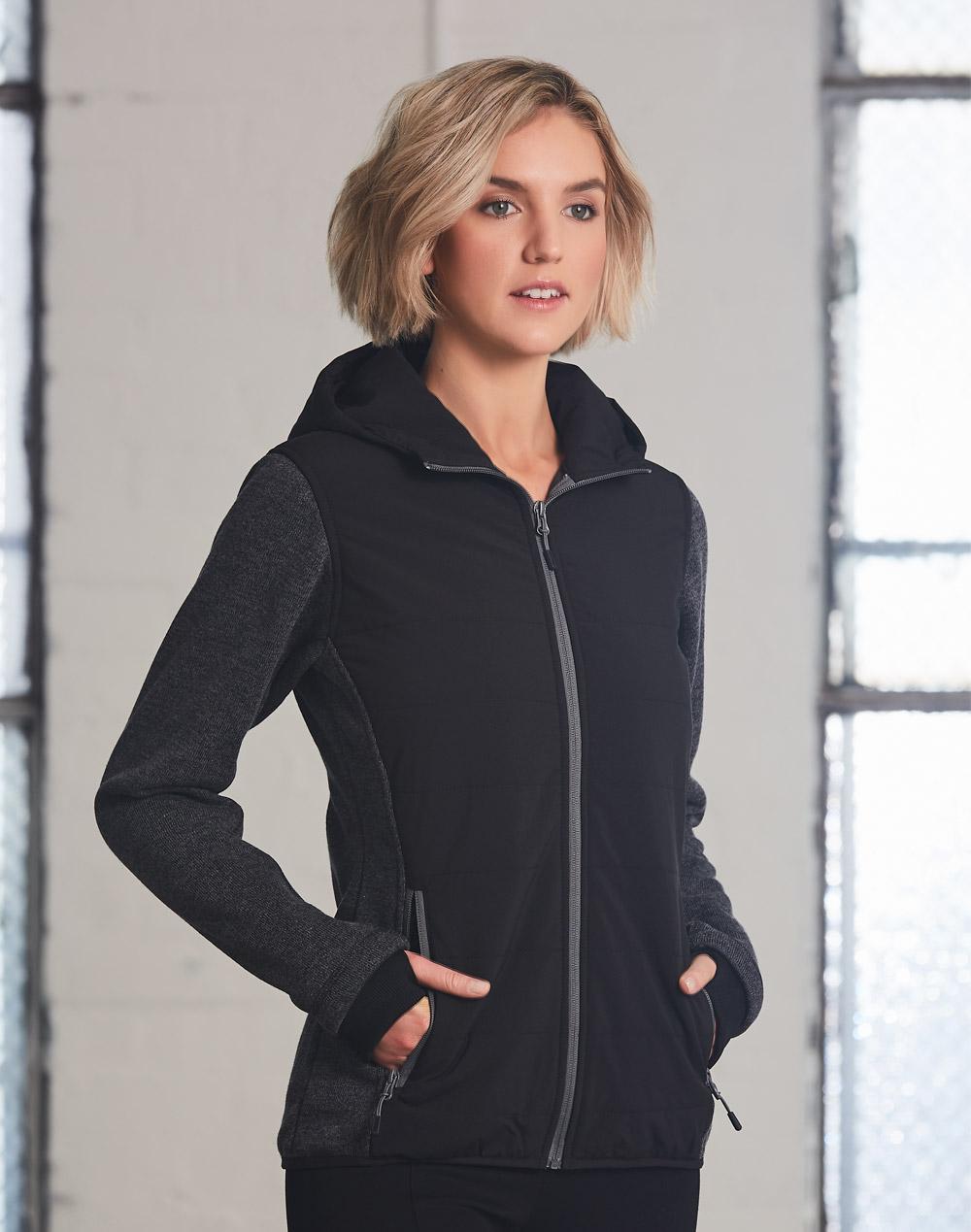 Ladies' Heather Sleeve/Quilted Body Jacket | JK44