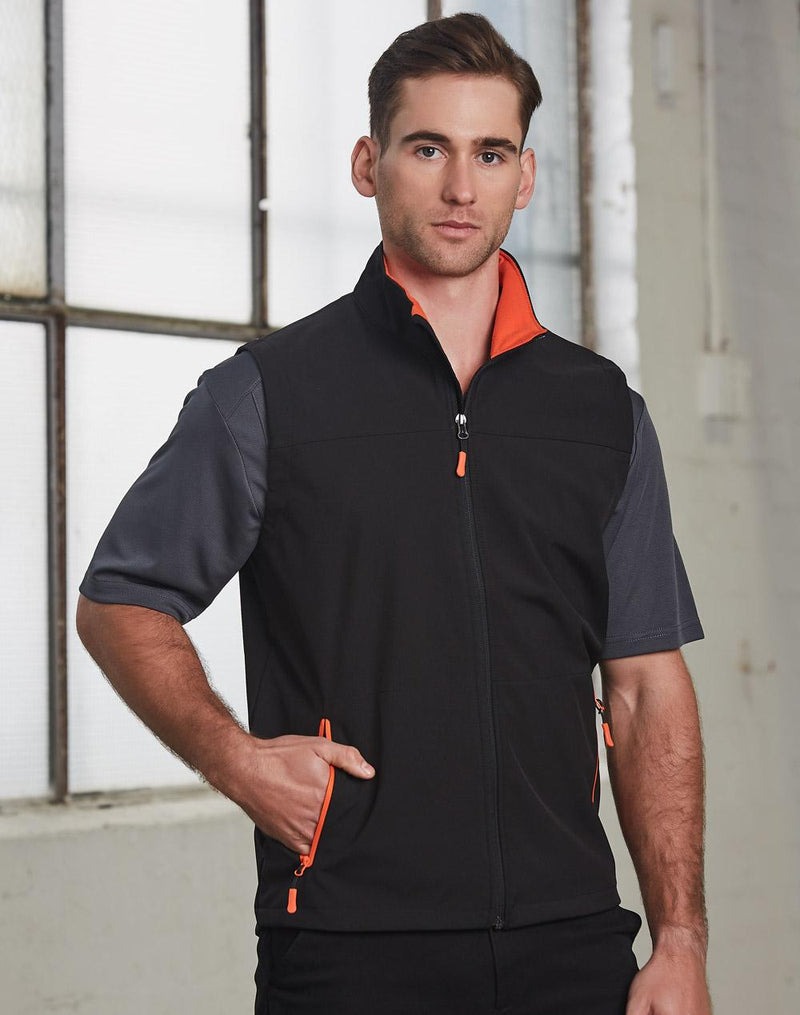 Men's Softshell Contrast Vest | JK45