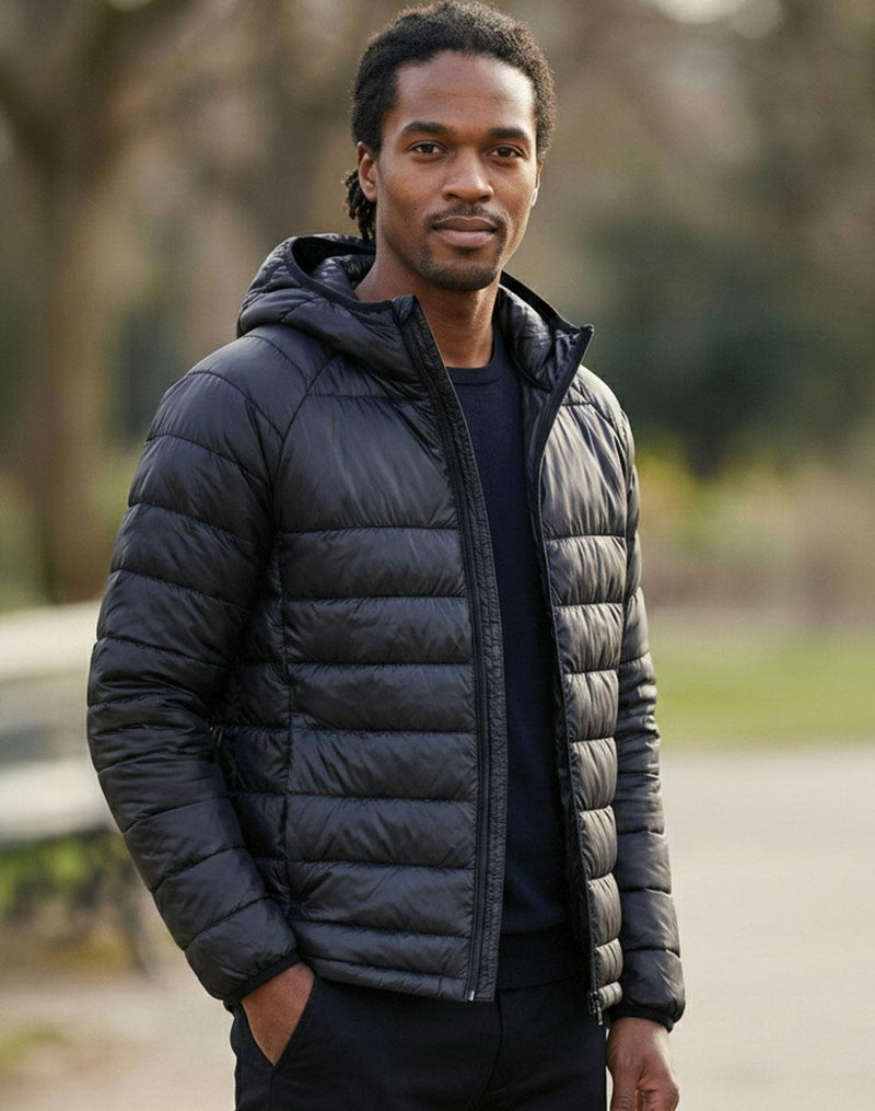 Adult's Sustainable Lightweight Hooded Puffer Jacket | JK67