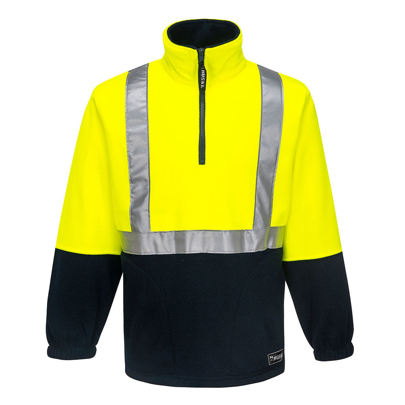 Huski Utility Hi-Vis Contrast 1/4 Zip Polar Fleece  | K8162