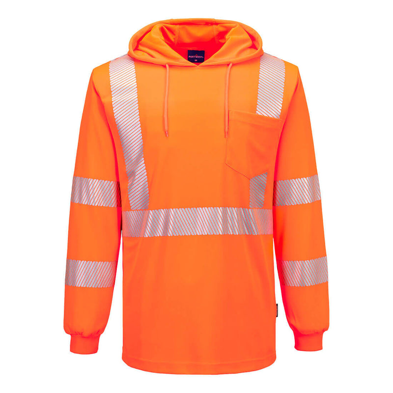 Hi-Vis Lightweight Hooded T-Shirt L/S | L042