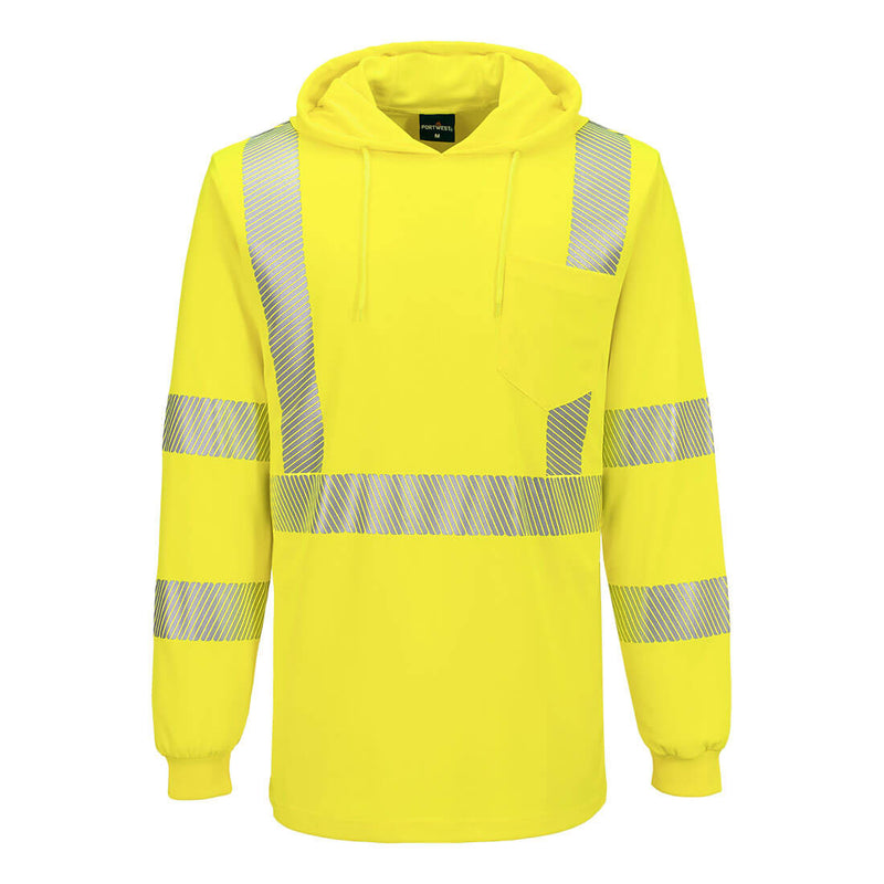 Hi-Vis Lightweight Hooded T-Shirt L/S | L042