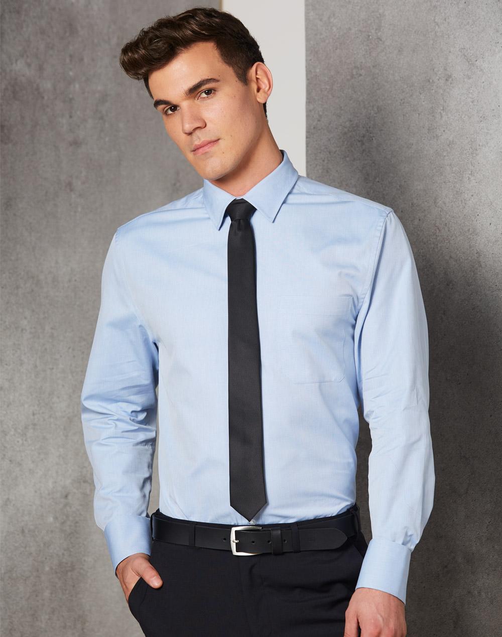 Men's Pinpoint Oxford  L/S Shirt | M7005L