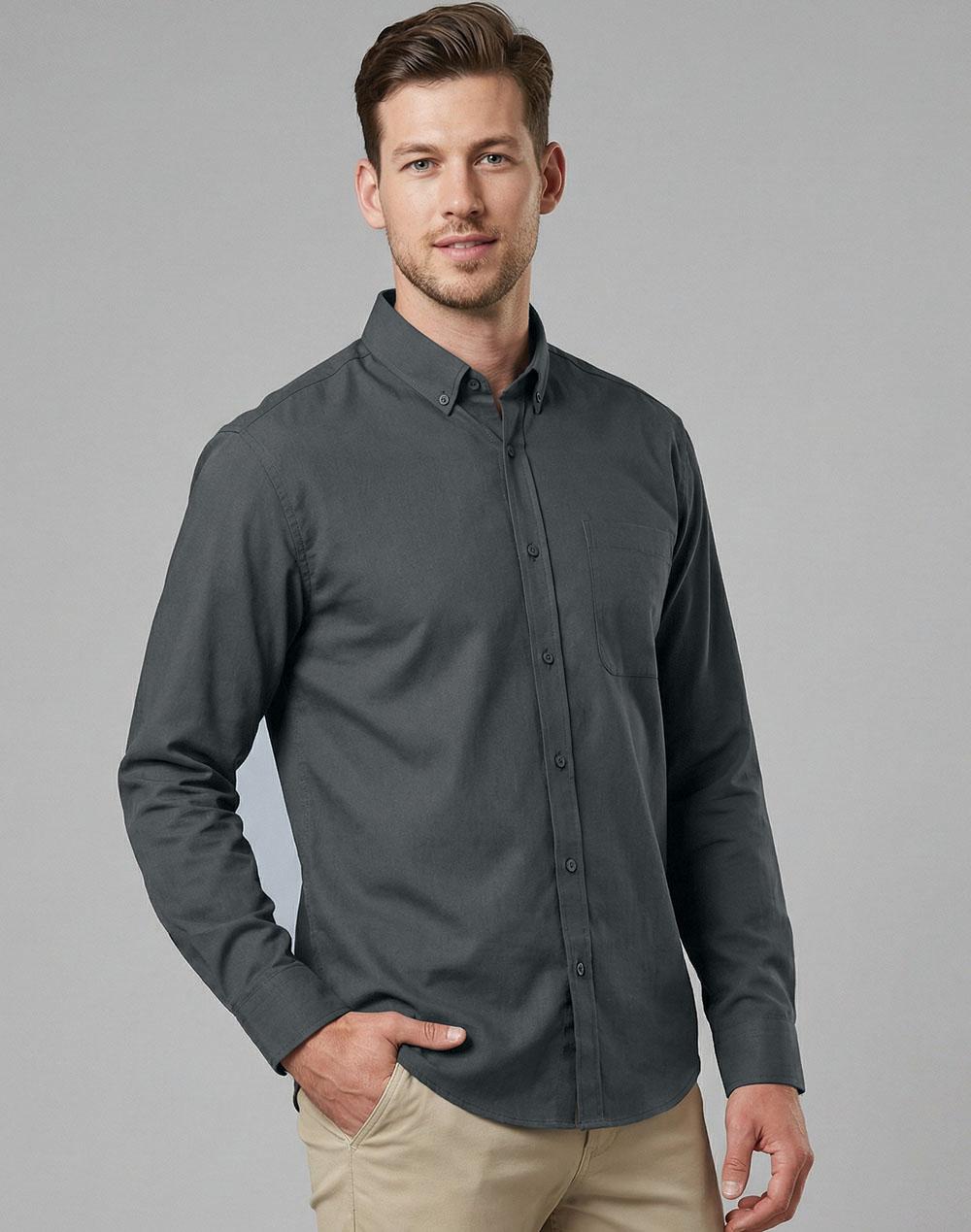 Men's Smart Casual Cotton Blend L/S Shirt | M7009L
