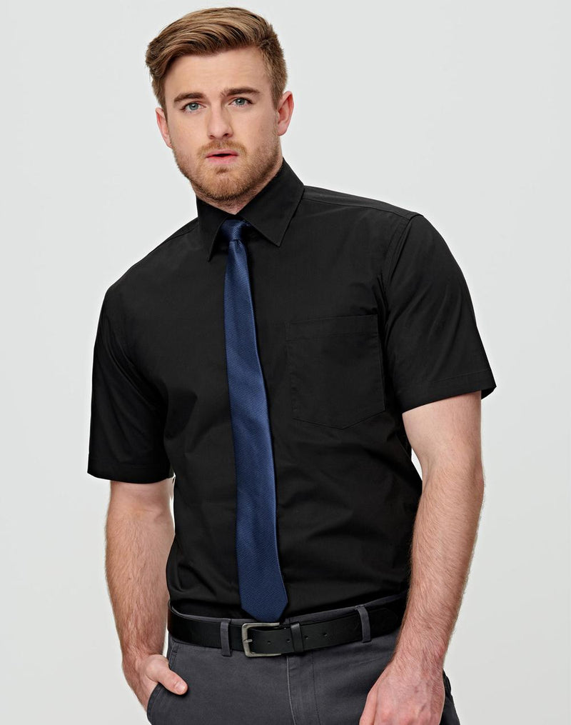 Men's Cotton/Poly Stretch S/S Shirt | M7020S