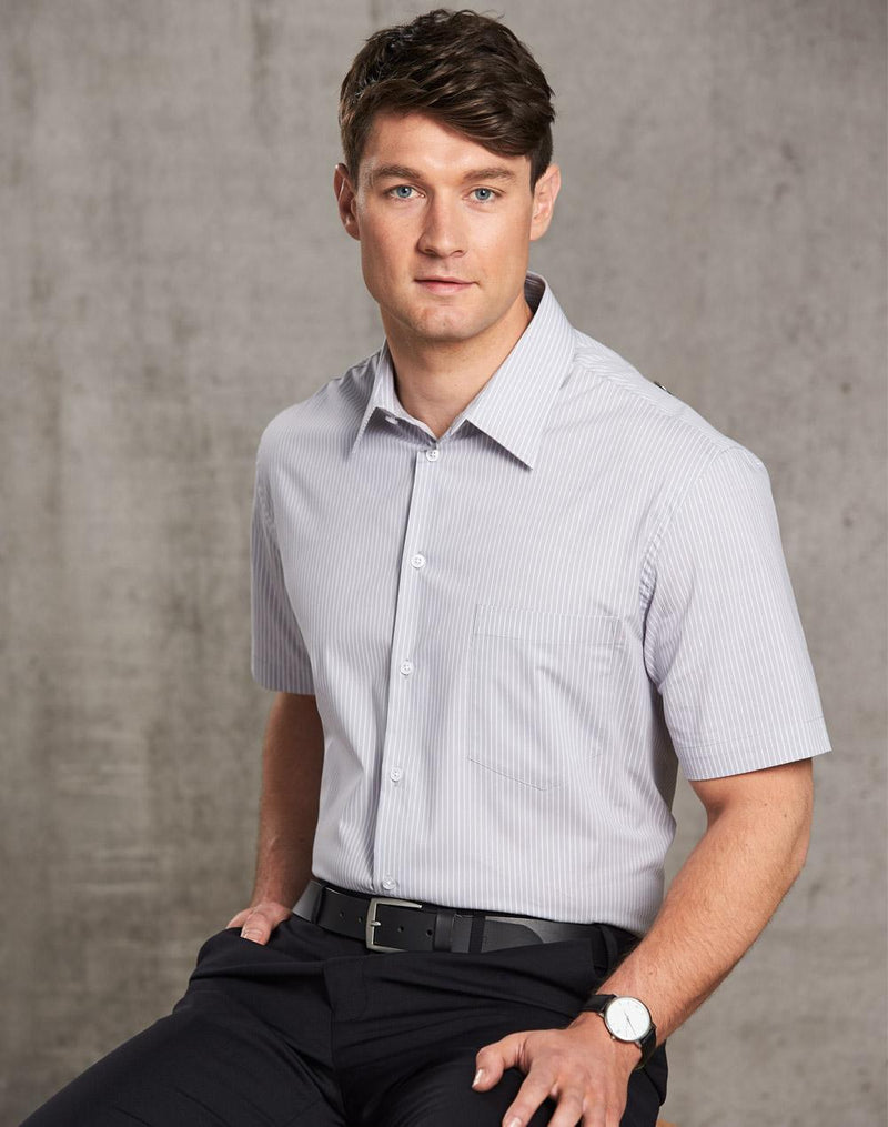 Men's Ticking Stripe S/S Shirt | M7200S
