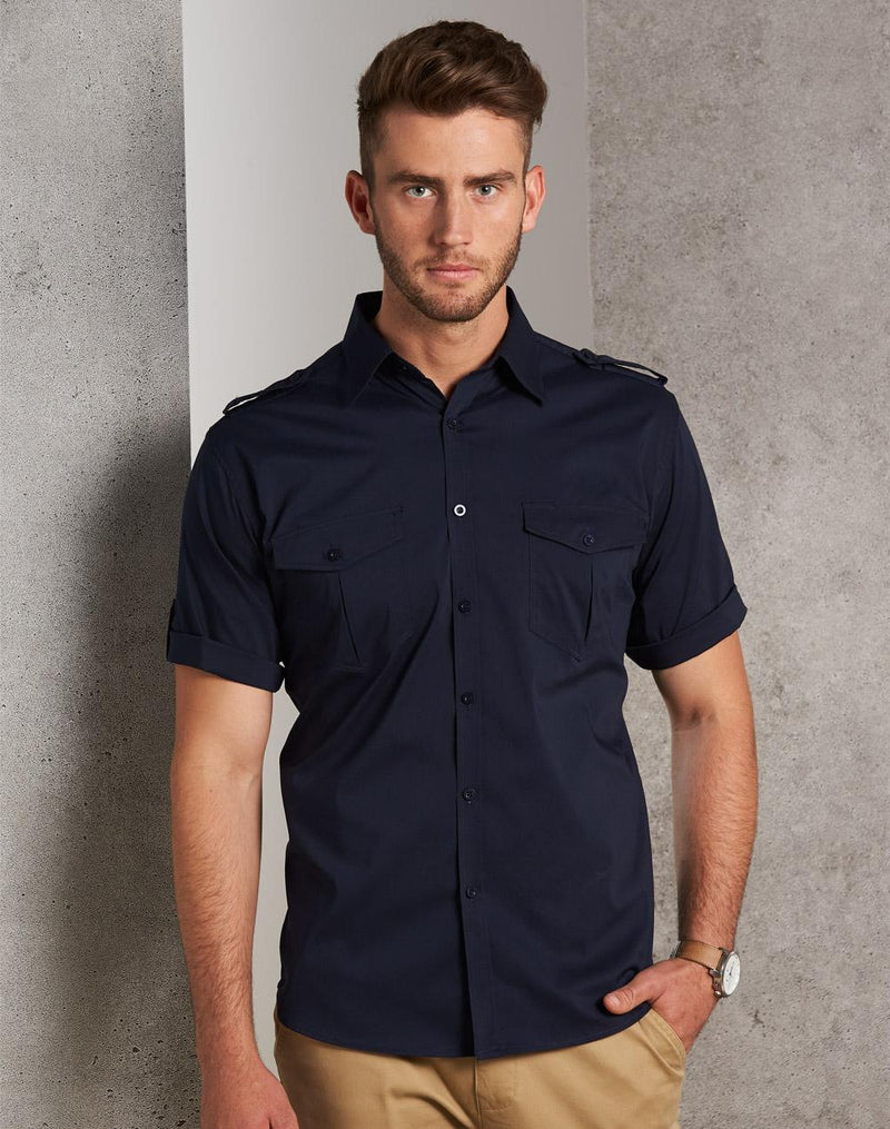 Men's Short Sleeve Military Shirt | M7911