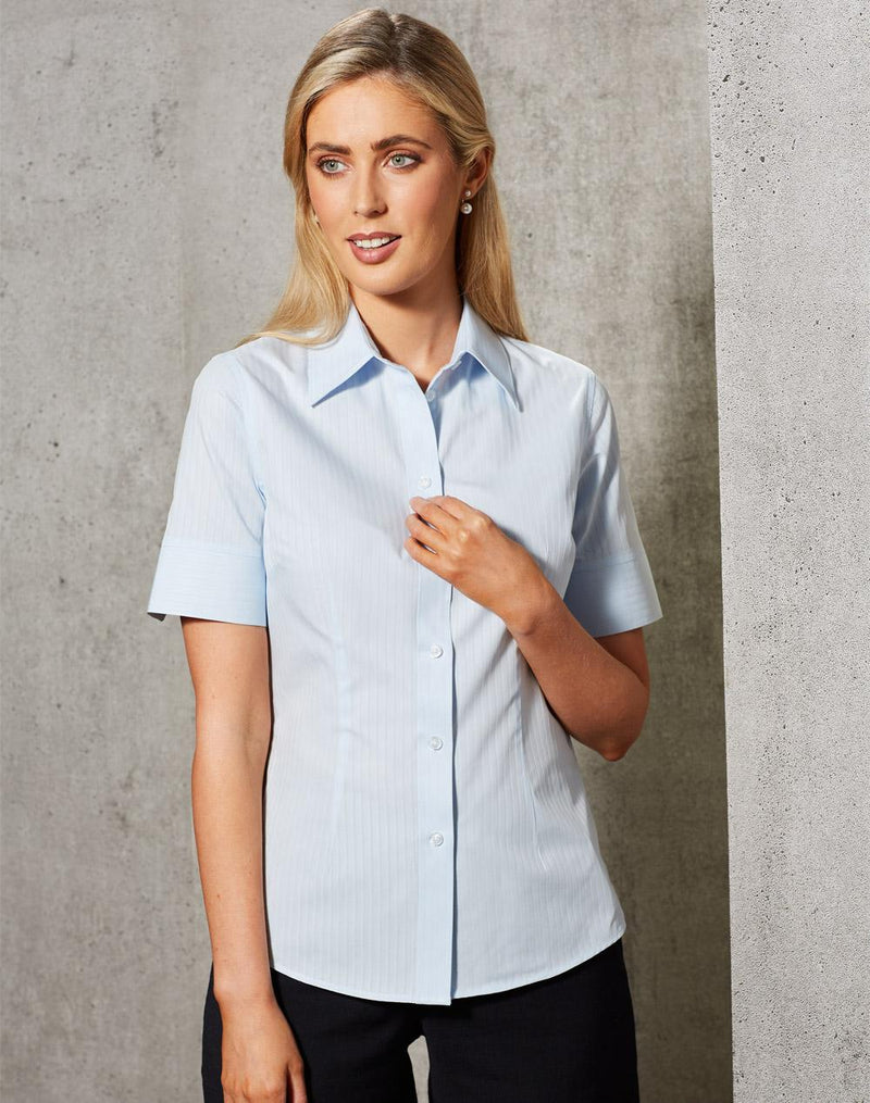 Women's Self Stripe S/S Shirt | M8100S