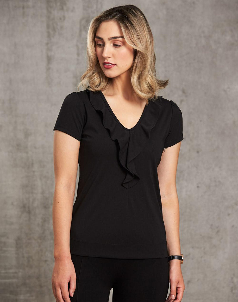 Women's Ruffle Front Blouse | M8820