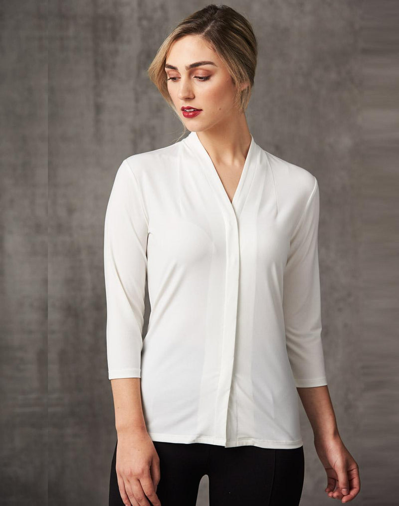 Ladies' Mid Sleeve Shawline Knit Top | M8830