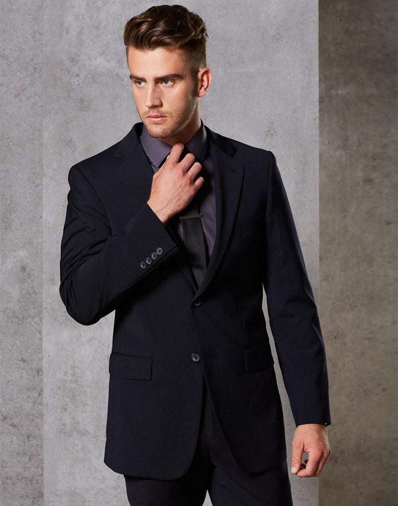 Men's Two Buttons Jacket in Wool Stretch | M9100