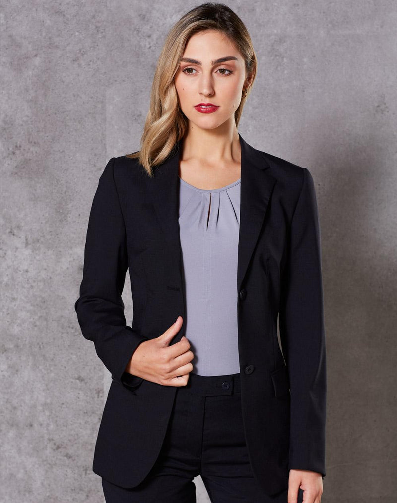Women's Stretch Wool Blend Mid Length Jacket | M9200