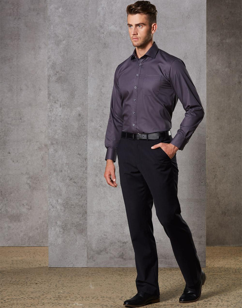 Men's Wool Blend Stretch Flexi Waist Pants | M9310