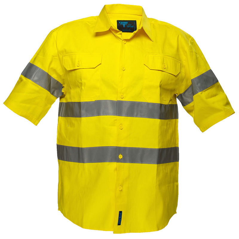Hi-Vis Regular Weight Short Sleeve Shirt with Tape | MA192