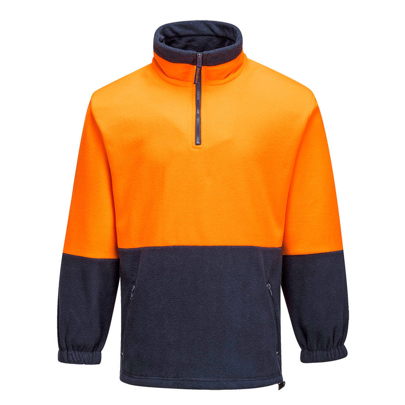 Hi-Vis Contrast 1/4 Zip Class D Polar Fleece  | MF115