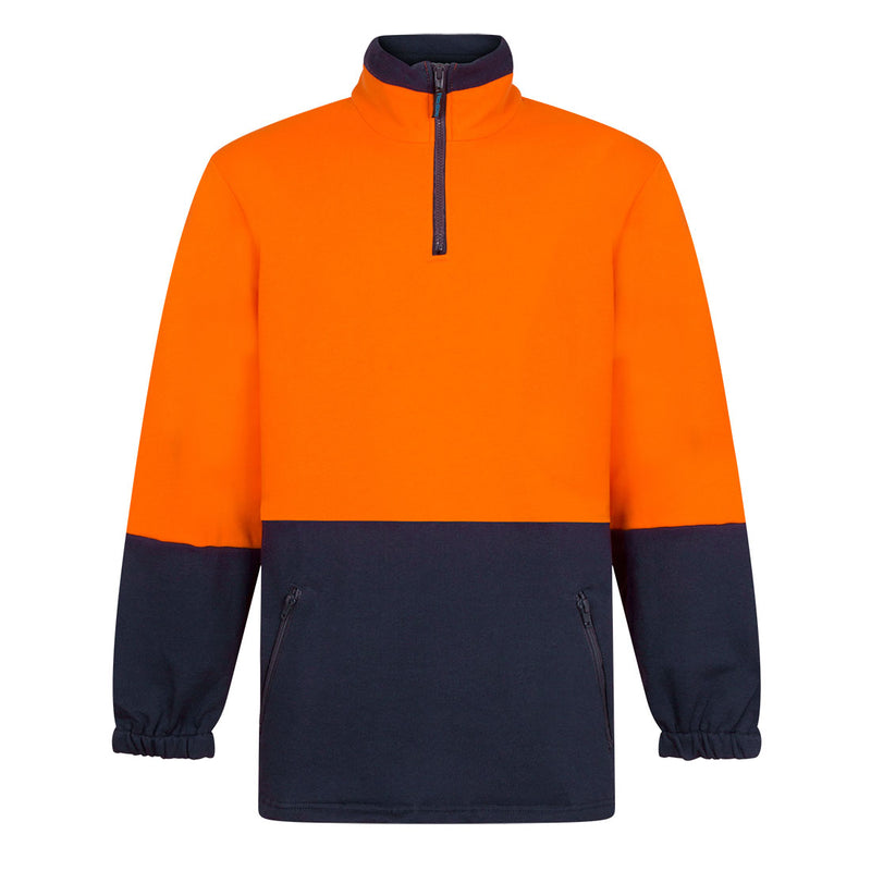 Hi-Vis Contrast 1/4 Zip Class D Brush Fleece | MF515