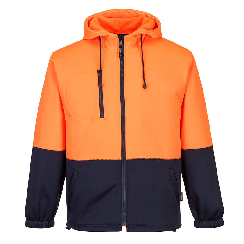 Hi-Vis Water Repellent Contrast Zipped Class D Hoodie  | MH317