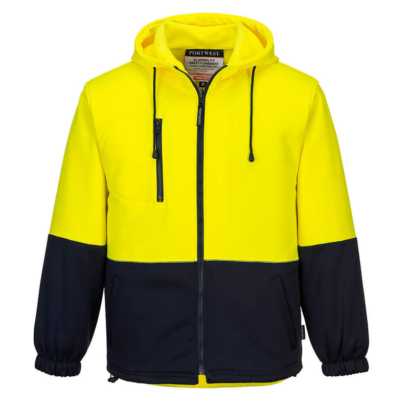 Hi-Vis Water Repellent Contrast Zipped Class D Hoodie  | MH317