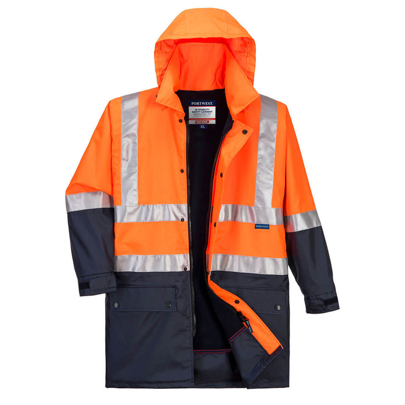 Hi-Vis Polar Fleece Lined Contrast Traffic Jacket  | MJ208