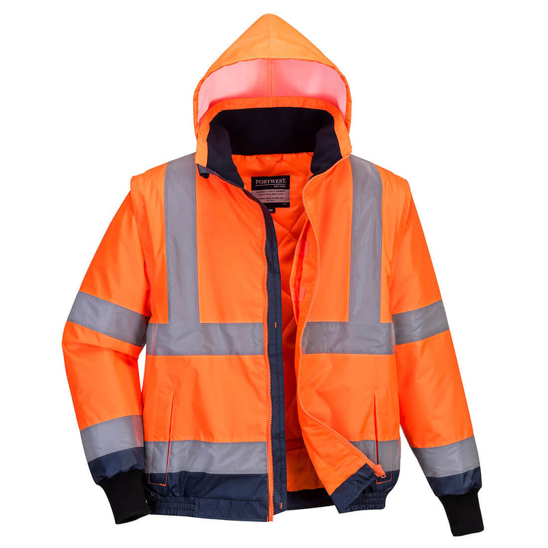Hi-Vis 2-in-1 Contrast Essential Bomber Jacket  | MJ464
