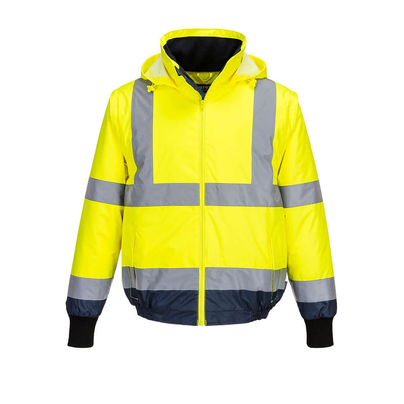 Hi-Vis 2-in-1 Contrast Essential Bomber Jacket  | MJ464