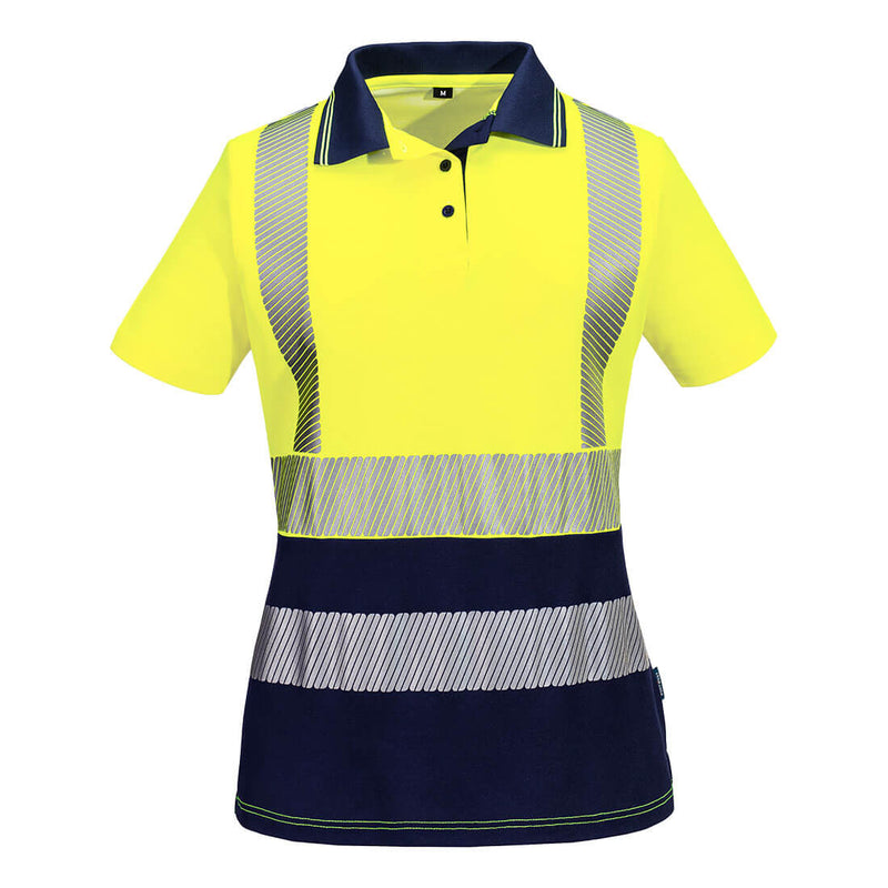 Hi-Vis Womens Cotton Comfort Contrast Polo Shirt S/S | ML210