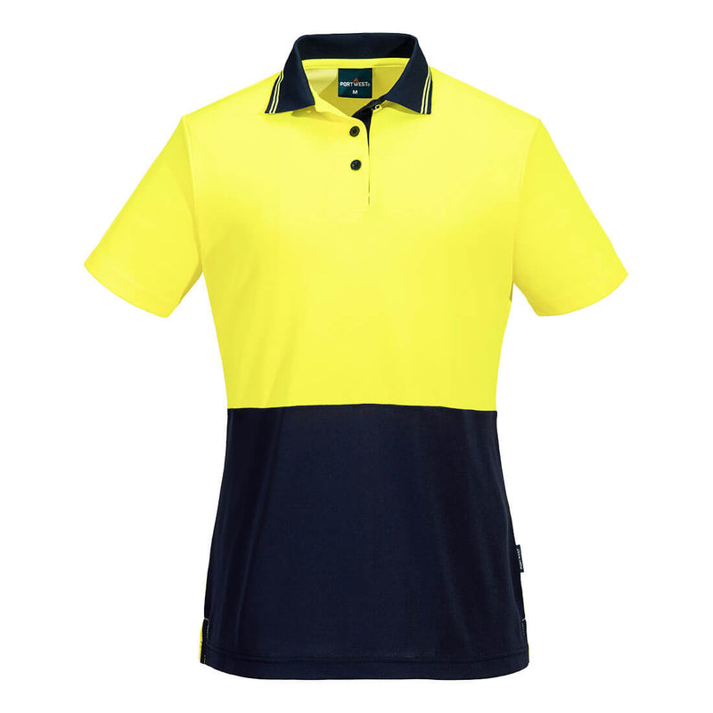 Hi-Vis Women's Cotton Comfort Contrast Class D Polo Shirt S/S | ML211