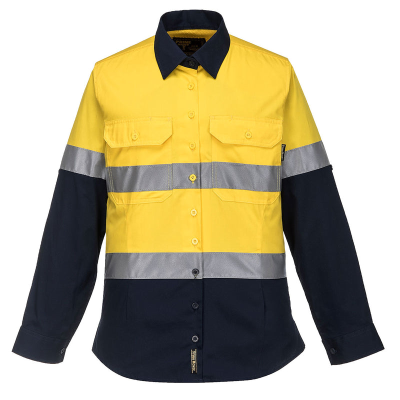 Hi-Vis Women's Lightweight Contrast Shirt L/S | ML808