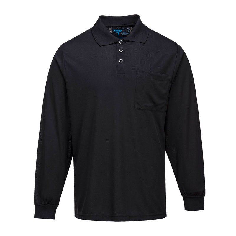 Long Sleeve Solid Colour Micro Mesh Polo | MP103