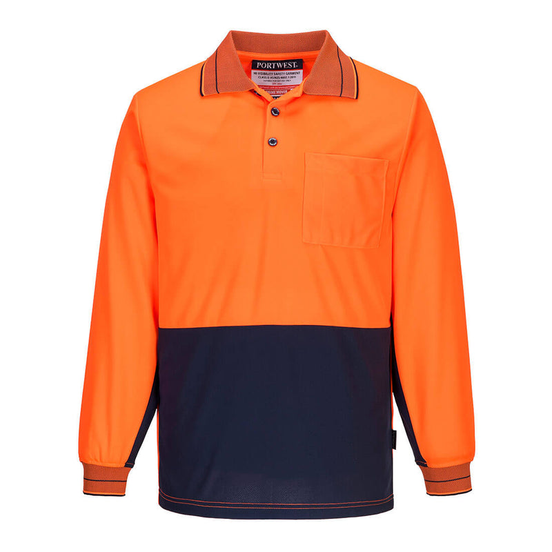 Hi-Vis Contrast Class D Polo Shirt L/S | MP113