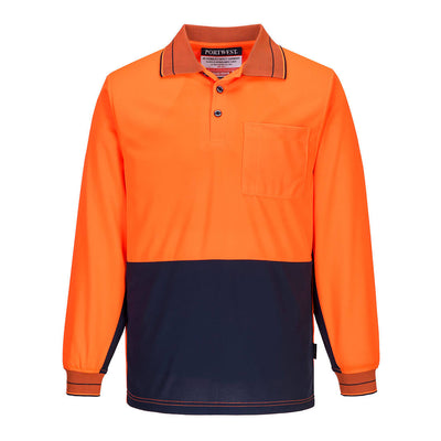 Hi-Vis Contrast Class D Polo Shirt L/S