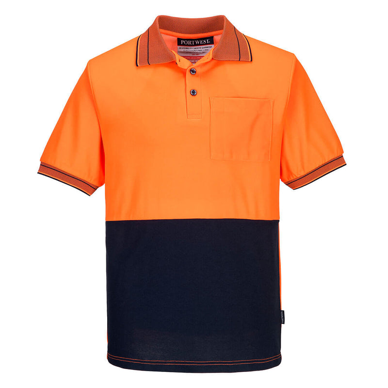 Hi-Vis Cotton Comfort Contrast Class D Polo Shirt S/S | MP210