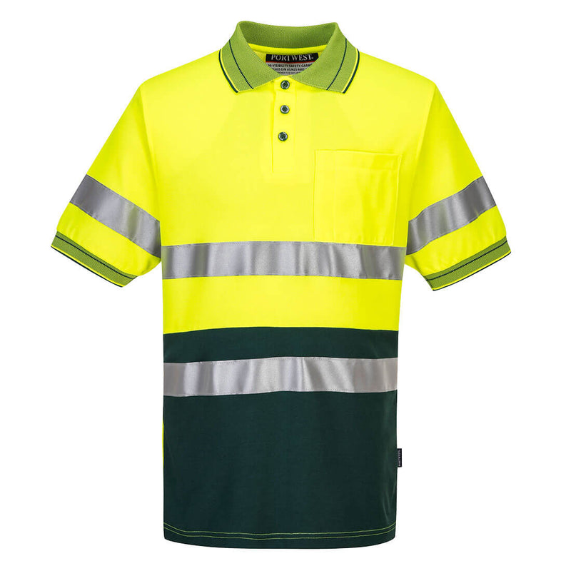 Hi-Vis Cotton Comfort Contrast Polo Shirt S/S  | MP310