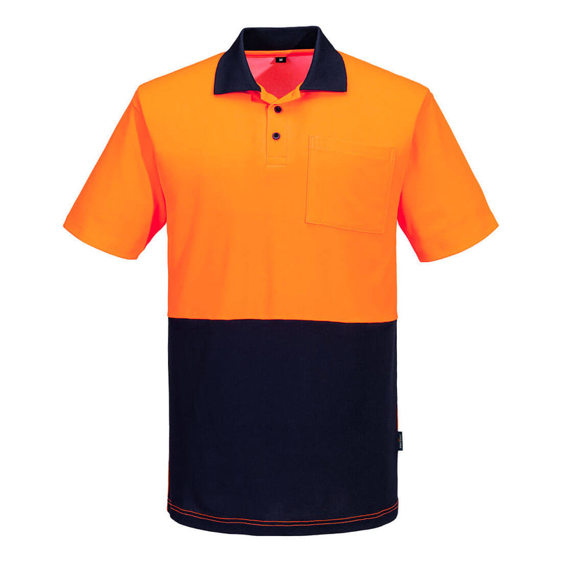 Hi-Vis Cotton Comfort Contrast Class D Polo Shirt S/S | MP415