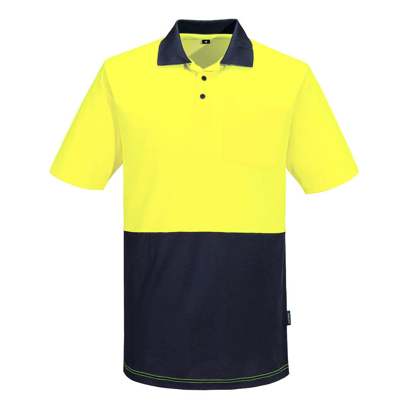 Hi-Vis Cotton Comfort Contrast Class D Polo Shirt S/S | MP415