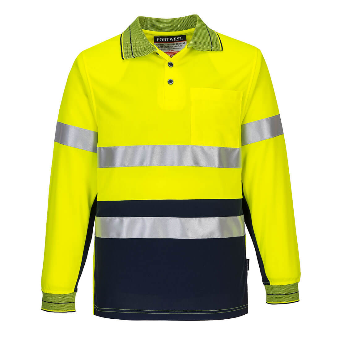Hi-Vis Contrast Polo Shirt L/S  | MP513