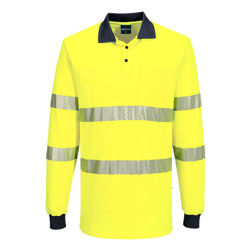 Hi-Vis Cotton Comfort Polo Shirt L/S | MP614