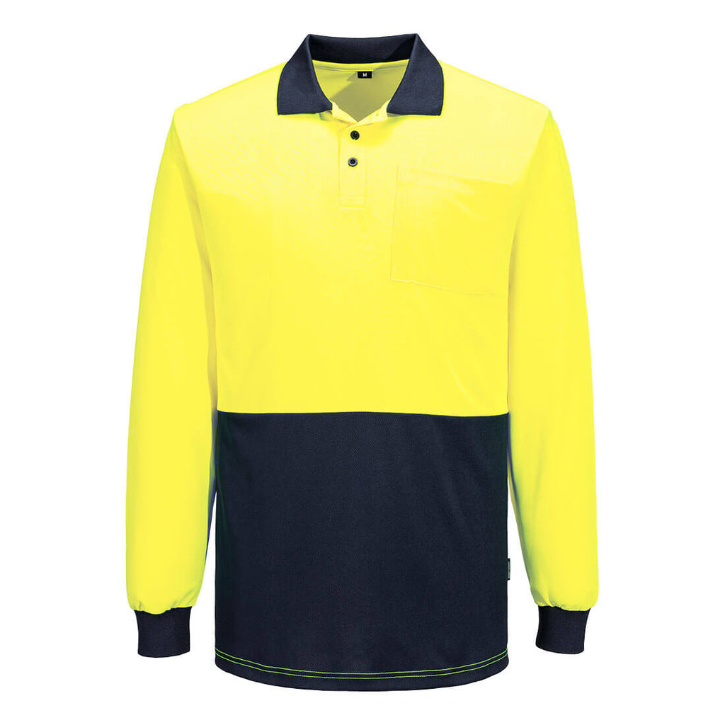 Hi-Vis Contrast Class D Polo Shirt L/S