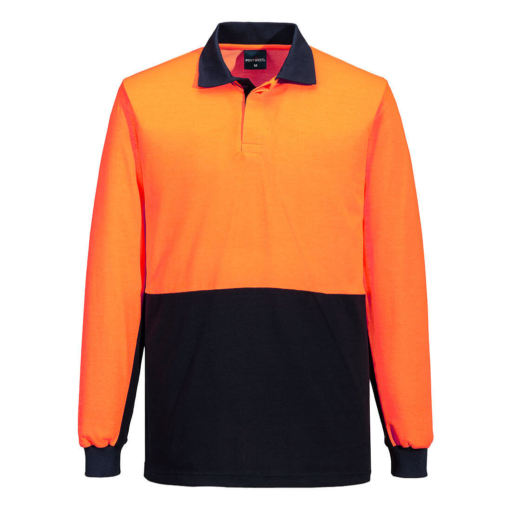 Hi-Vis Contrast Class D Polo Shirt L/S