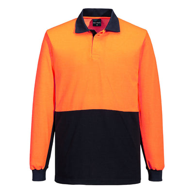 Hi-Vis Contrast Class D Polo Shirt L/S