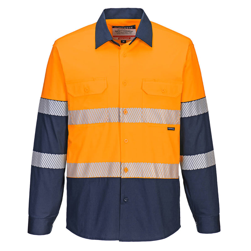 Hi-Vis Stretch Contrast Shirt L/S  | MS105