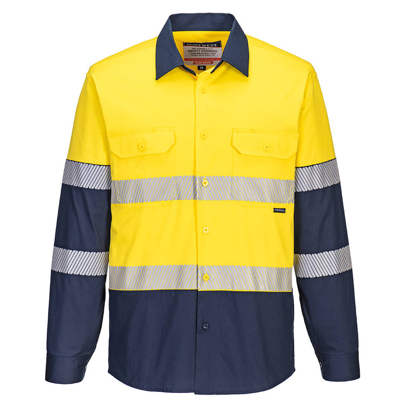 Hi-Vis Stretch Contrast Shirt L/S  | MS105