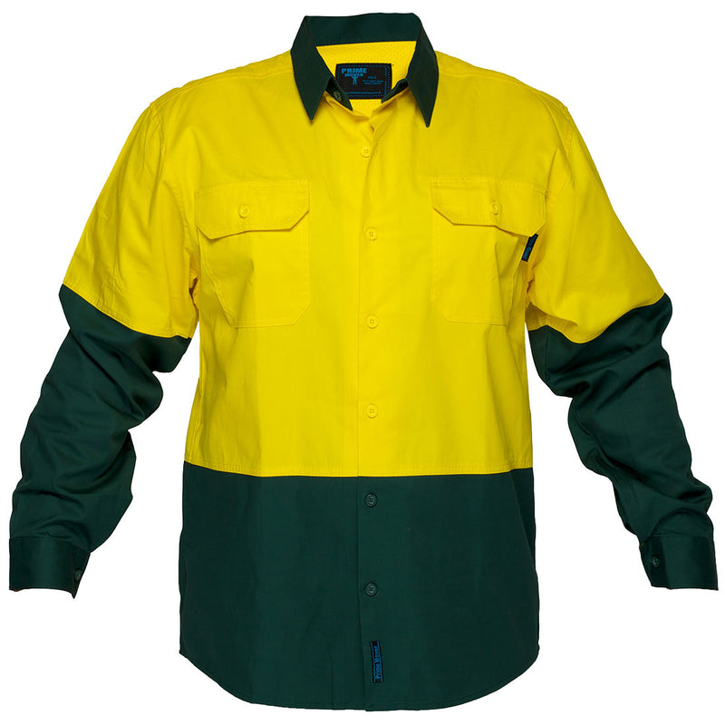 Canberra Hi-Vis Lightweight Contrast Class D Shirt L/S  | MS801