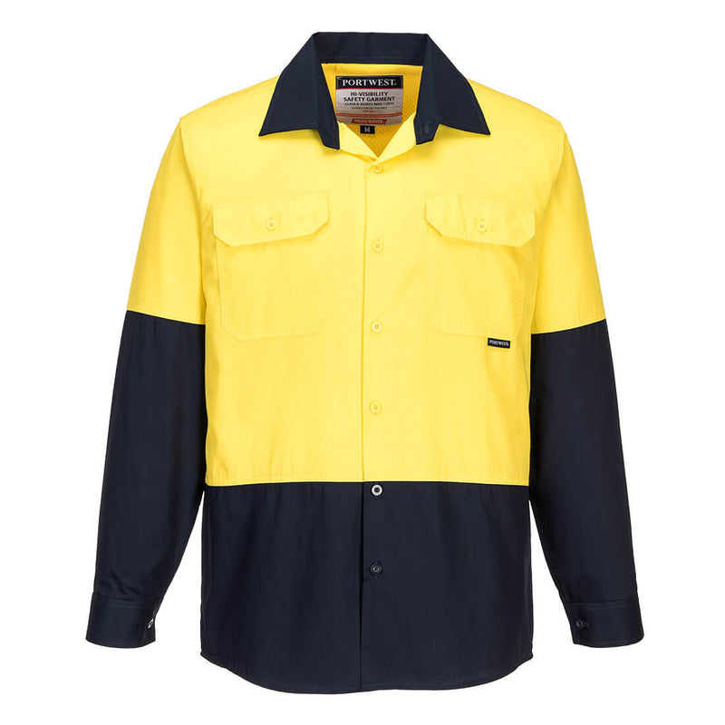 Canberra Hi-Vis Lightweight Contrast Class D Shirt L/S  | MS801