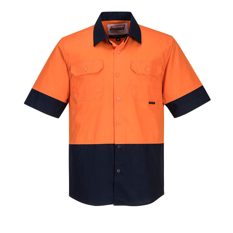 Canberra Hi-Vis Lightweight Contrast Class D Shirt S/S  | MS802