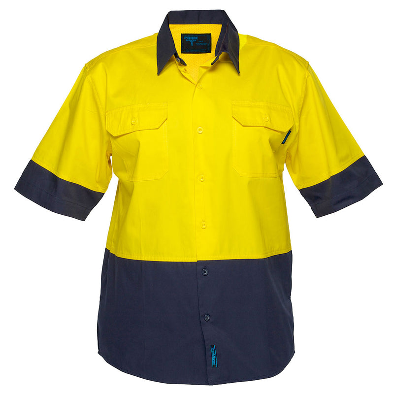 Canberra Hi-Vis Lightweight Contrast Class D Shirt S/S  | MS802